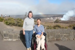 Barton and Megan at Volcano Park with Rainbow